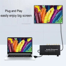 Estrattore/Decoder Audio 4K 3D A 5.1 Canali, Convertitore Video Compatibile con RCA e per PS4, per , DVD, Laptop, PC, TV (UE)