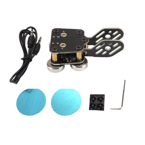 CW Key Double Paddle Morse Code Key, Quick Response with Strong Magnetic Base, 3.5mm Jack Type C for Smartphone 1