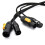 Outdoor 3 Pin DMX Truecon Combo Cable  IP65 XLR True1  Audio Lighting Wire for DJ Speaker Moving 3