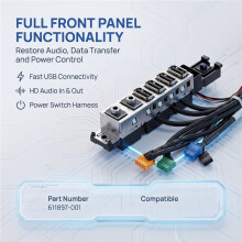Para 4000 6200 6300 6305 8100 8200 8300 SFF Painel Frontal de Áudio USB Botão Liga/Desliga Cabo 611897-001