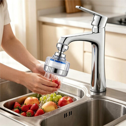 360 Kitchen Faucet Aerator, Adjustable Water Saving Spray Nozzle, Universal Sink Extender Accessory 1