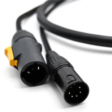 Cavo Combinato DMX True1 Powercon A 5 Pin IP65, Lunghezza 1 Metro/3 Metri, Cavo Ibrido True One Power Data per Illuminazione Scenica Esterna, 3 Metri.