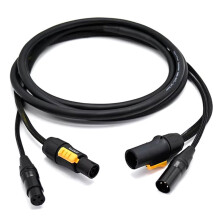 Outdoor 3 Pin DMX Truecon Combo Cable 1m IP65 XLR True1 Audio Lighting Wire for DJ Speaker Moving 1m