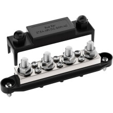 Blocco di Distribuzione 'Alimentazione A Batteria 275A 12V con Barra di Distribuzione per Autoradio, 4 Perni da 3/8", Viti da 6 X 8" per