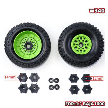 135.8mm 1/7 1/8 Short Course Truck Tire for 12/14/17mm Hex for ARRMA Mojave UDR MAXX Slash Yikong DF7 FS Red