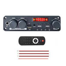 200W Amplifier Board Stereo Audio Amp with MP3 Player USB/TF/AUX/FM Mic Remote for Car Home DIY
