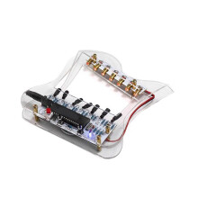 Kit de Piano Eletrônico A Laser DIY HU-013 com 7 Escalas Musicais, Projeto de Soldagem, Transmissores A Laser e Fotorresistores