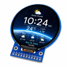 Módulo de Tela LCD TFT Colorida Redonda de 1,8 Polegadas, 360x360, Interface SPI QSPI, Driver ST77916 para Relógio Inteligente DIY