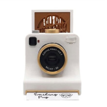 3D Printed Latte Camera Vintage Replaceable Cards DIY Latte Art Camera Tool One Touch Press+4 Random Stencils B