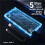 M.2 NGFF Protocol SSD Case RGB Light 10Gbps PCIe SSD Enclosure USB 3.2 Gan2 Type C Clear Hard Disk Box 5
