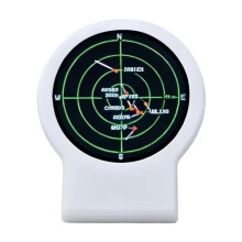 ESP32-C3 Display Deskradar Live ADS-B Flight Tracker Gadget with Sonar Grid Heading Screen Aviation Desk Decor USB-C