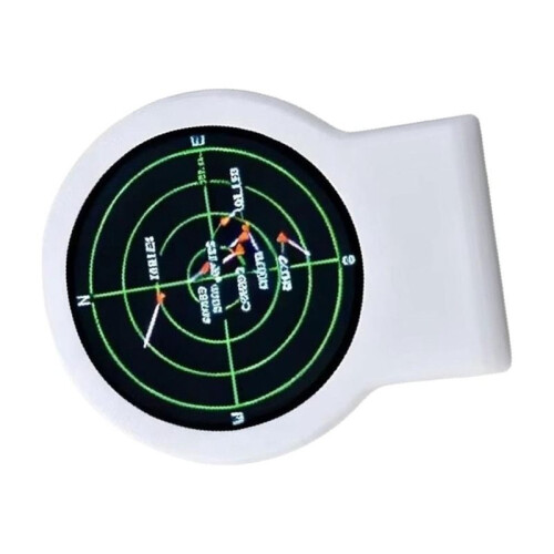 ESP32-C3 Display Deskradar Live ADS-B Flight Tracker Gadget with Sonar Grid Heading Screen Aviation Desk Decor USB-C 1
