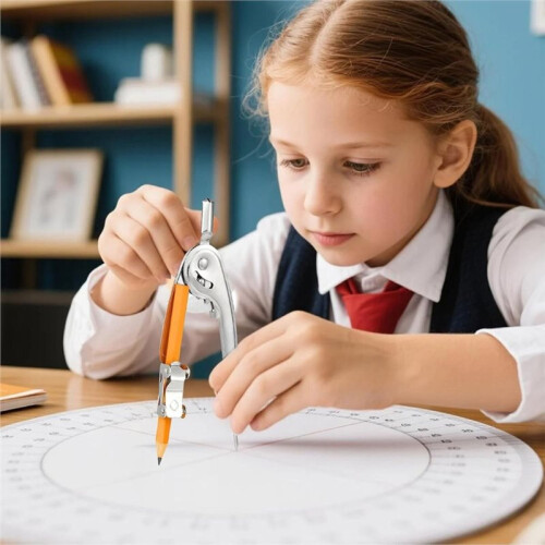 20 Pieces Compass for Geometry Math Compass Bulk Drawing Compass with Pencil for Student School Woodworking Art Drawing 1