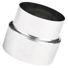 Stainless Steel Reducer for Spiral-Seam Stove Pipes (110mm to 100mm) - Suitable for Chimneys and Ventilation Systems.