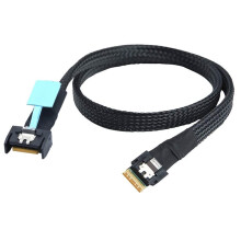 Gen5 MCIO Slimline SFF-8654 4i Naar SFF-8654 4i Serverdatakabelverlenger, 0,8 M Kabelassemblages