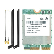 MT7922 WiFi 6E Wireless Card M.2 2230 AXE5400 Triple Band 6GHz 5GHz 2.4GHz BLE5.2 Adapter for PC Desktop NGFF Key M