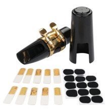 30-Delars Munstyckessats för Altsaxofon, Värdepaket med Rörblad, Ligatur, Lock och Munstycksdynor