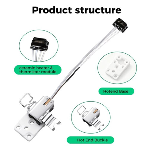 3Pcs Hotend Heating Assembly for  A1/A1  Ceramic Zirconia Insulation Base High-Temperature Resistant 2
