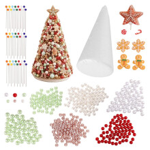 DIY Kerstboom Knutselpakket met Kralen, Peperkoek Vrolijkheid Tafeldecoratie voor de Feestdagen