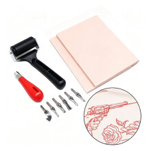 12-Pcs Interchangeable- Linocut Carving Tools Set, Ergonomic Comfort Grip Handle with Premium Steel Blades