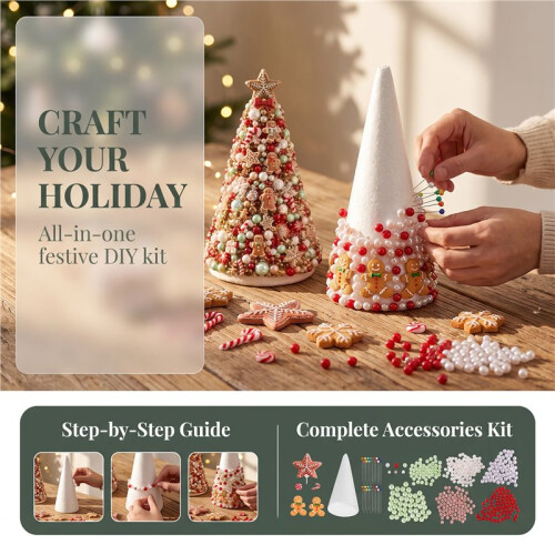 DIY-Pysselkit med Pärlor och Pepparkaksdekoration för Julpyssel 1