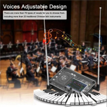 Portable Theremin Electronic Synth Instrument Multiple Sound Modes Built-in Loudspeaker Type-C Power Supply DIY