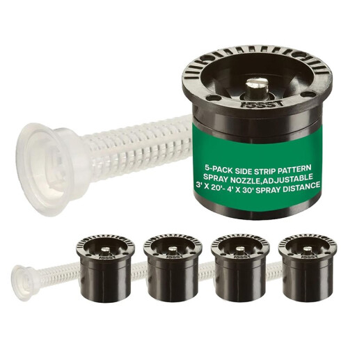 15SSTC1 Side Strip Pattern Nozzle 5-Pack, Adjustable 15ft Lawn  Spray Distance