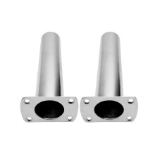 2Pcs of 90 Degree Boat Fishing Rod Holder Flush Mount Stainless Steel 316