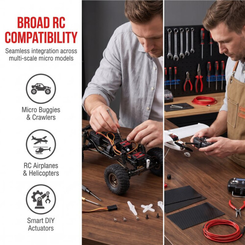 RXAZ 2G Micro Servo,Digital Servo  Servo,Gear Coreless Motor for Airplanes Fixed-Wing Helicopter Boat 1