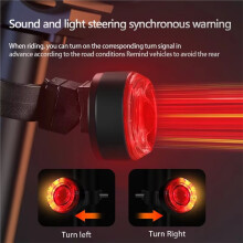 LED-Bromsavkännande Cykelbakljus USB-Uppladdningsbart Säkerhetsvarningsbakljus Markerat Ljus Cykeltillbehör Röd