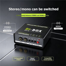 COKYIS Professional Dual-Channel DI Box Stereo Signal Splitter Grounding Isolation Noise Reduction Musical Instruments