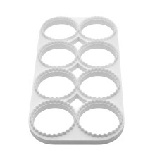 Ravioli Maker Press 8-Hole Round Mold with Empanada Maker, Ravioli Cutter Wheel and Rolling Pin Set