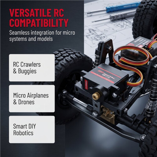 RXAZ 9G Micro Servo,Digital Servo  Servo,Copper Gear Coreless Motor for Airplanes Fixed-Wing Helicopter Boat 1