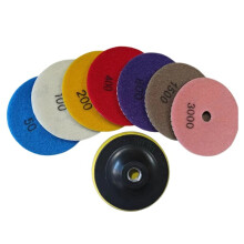 8pcs 4 Inch 100mm Diamond Polishing Pads Kit Wet/Dry for Granite Stone Concrete Marble Polishing Use Grinding Discs Set