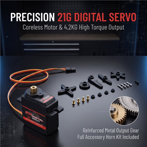 RXAZ 21G Micro Servo,Digital Servo  Servo,Copper Gear Coreless Motor for Airplanes Fixed-Wing Helicopter Boat 2