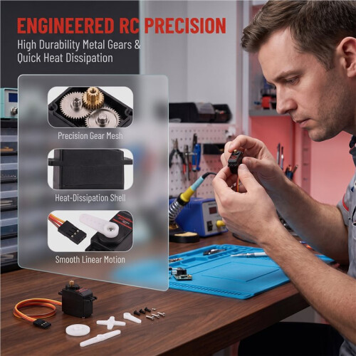 RXAZ 8G Micro Servo,Digital Servo  Servo,Copper Gear Coreless Motor for Airplanes Fixed-Wing Helicopter Boat 1