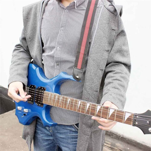 Universell Gitarrrem Randig Gitarrrem Justerbar Axelrem för Akustisk Folkgitarr Elgitarr Ukulele A 2