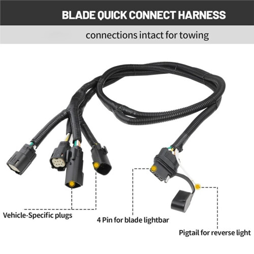 4 Pin Reverse Tailgate Light Bar Wiring Adapter for 2019-2022 Silverado Sierra, Quick Connect Harness 1