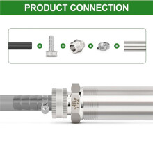 Adattatore per Tubo da Giardino In Acciaio Inossidabile, Connettore Maschio GHT da 3/4" X Maschio BSP da 1" con Rondelle.