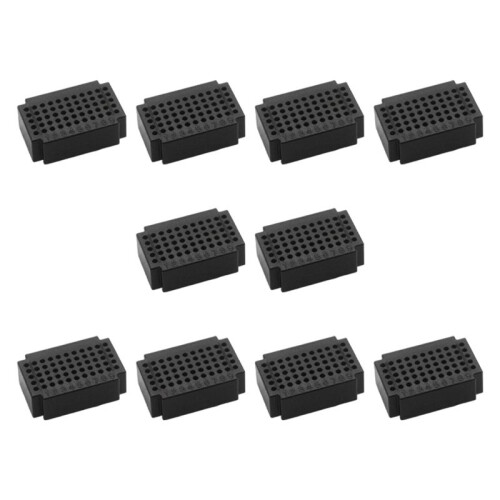 Placa de Ensaio ZY55 com 55 Pontos, Sem Solda, para Prototipagem de Circuitos para  e para Raspberry Pi, Na Cor Preta. 1