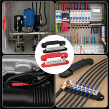Stroomverdeelblok 12V 150A Marine Busbar 1/4" Stud Batterijbusbar voor Boot Auto Zonnepanelen