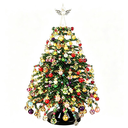 Christmas Tree Toppe Beaded Christmas Ornament Kits 01 Green
