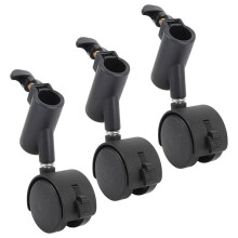 3 Ruedas Giratorias para Trípode de 16 mm con Freno de 360, Silenciosas, Ideales para Estudios Fotográficos.