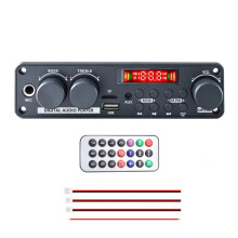 200W 2x100W Amplifier Board Audio Amp with Digital Player USB/TF/AUX/FM Mic Remote for Car Home DIY