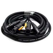 IP65 True1 Powercon 5-Pin DMX-Kombikabel 1 Meter/3 Meter True One Strom- und Daten-Hybridkabel für Außenbühnenbeleuchtung 3 Meter