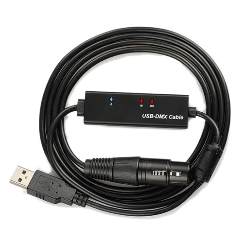 New USB to Dmx/Rdm Cable Utd-10 - Magnetic Shield, Signal Isolator, Led Indicator for Lighting Control Systems 1