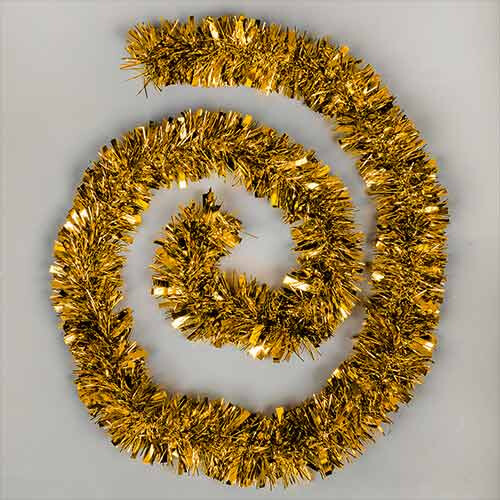 Gold Deluxe Christmas Tinsel 1.8m