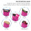 60 Mixed Mailing Plastic Bags, Self-Seal, Tamper Proof, Mixed Sizes, Hot Pink 8
