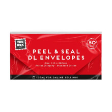 White Envelopes DL 50 Pack - 80gsm Letter Peel and Seal - Strong Envelopes for Business, Office, Home, Cards, and Everyday Mailing