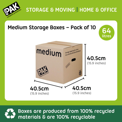 StorePAK Strong Medium Cardboard Moving Boxes (10 Pack) 2